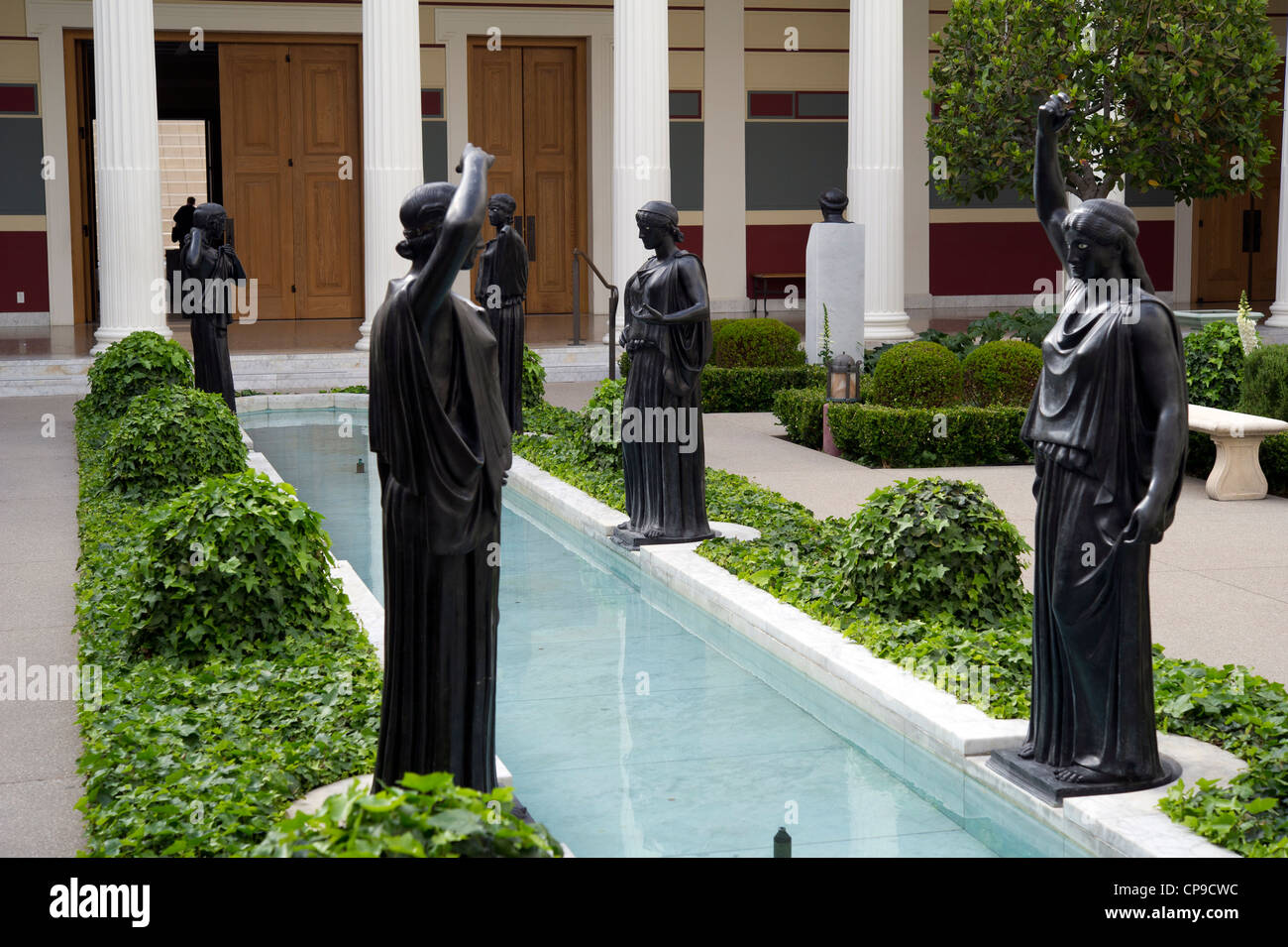 J. Paul Getty villa di Los Angeles si è trasformato in museo mantenendo la romana antica collezione di arte Foto Stock