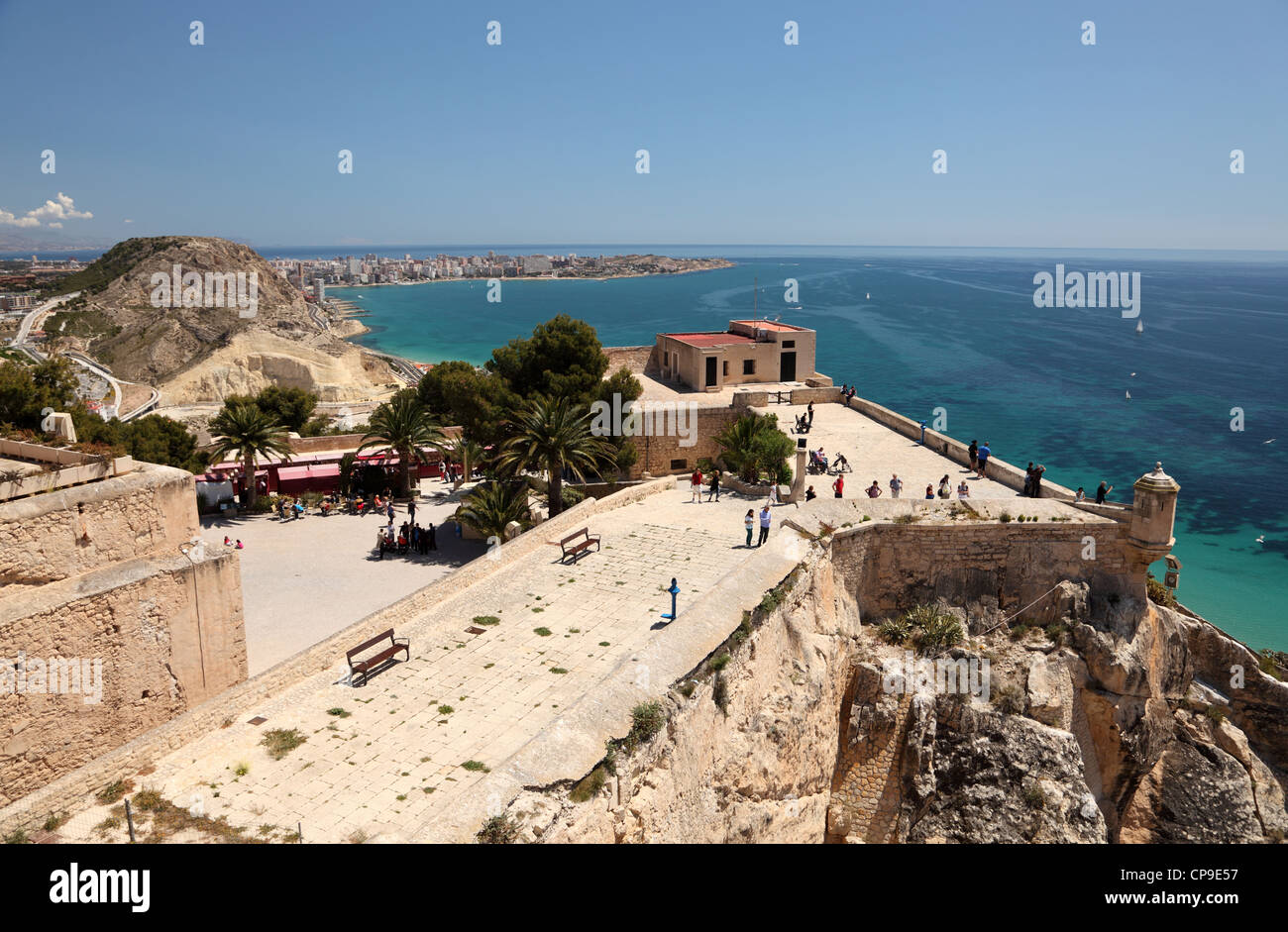 Castello di Santa Barbara in Alicante, Spagna Foto Stock
