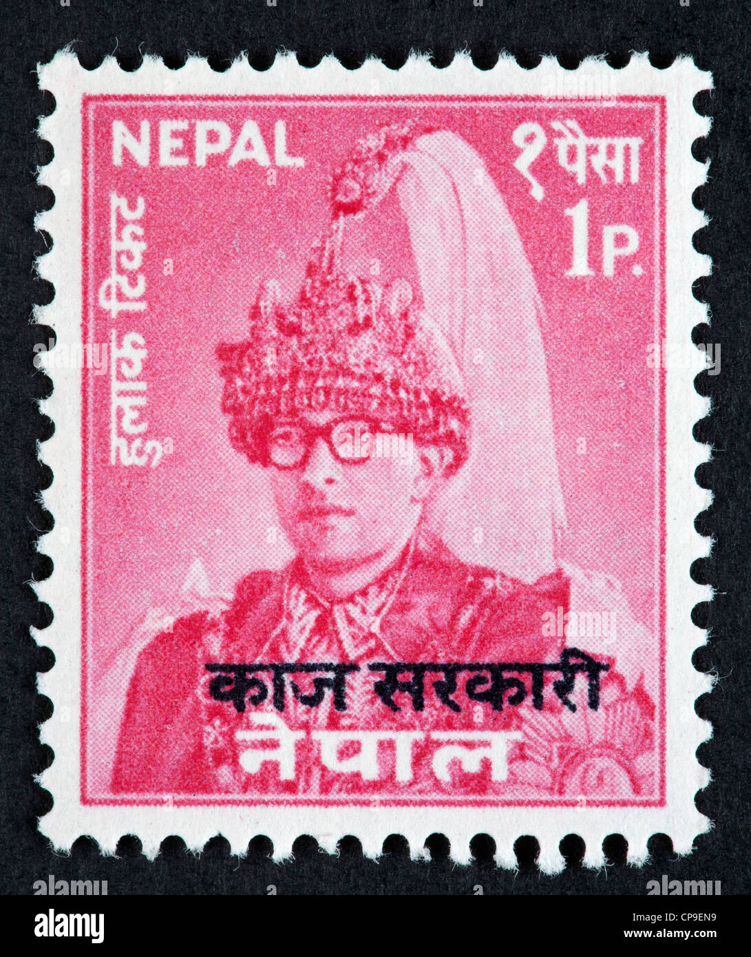 Il nepalese francobollo Foto Stock