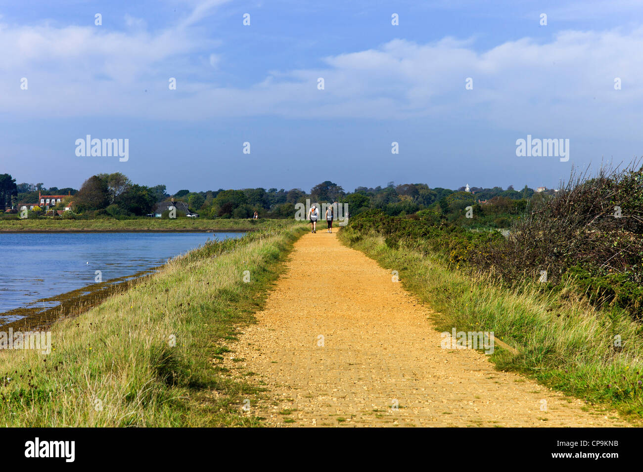 Solent modo solent via mare a lunga distanza costa litorale costiero percorsi percorso sentieri sentiero keyhaven lymington hampshire Foto Stock