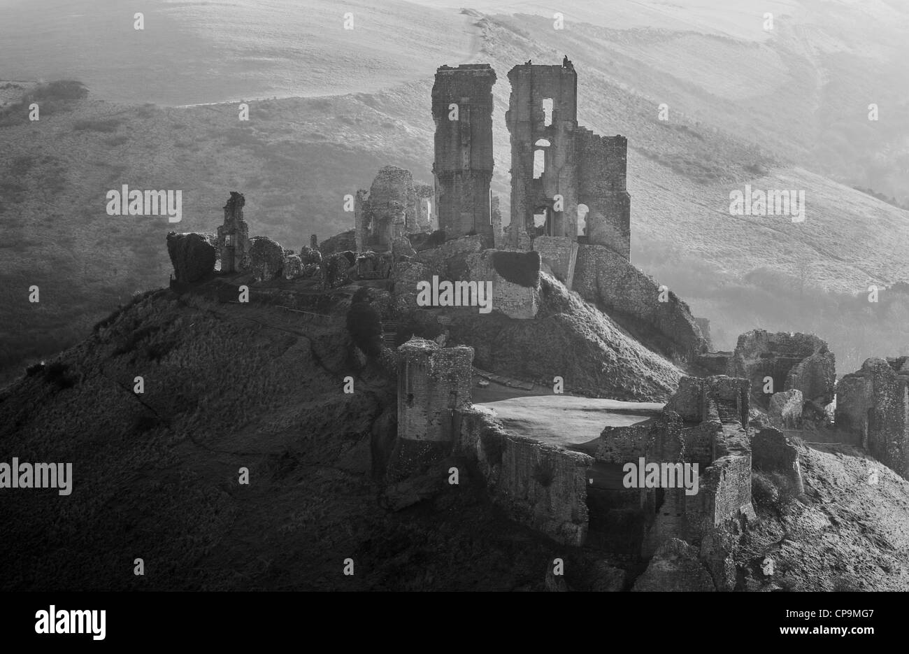 Corfe Castle Dorset Regno Unito Foto Stock