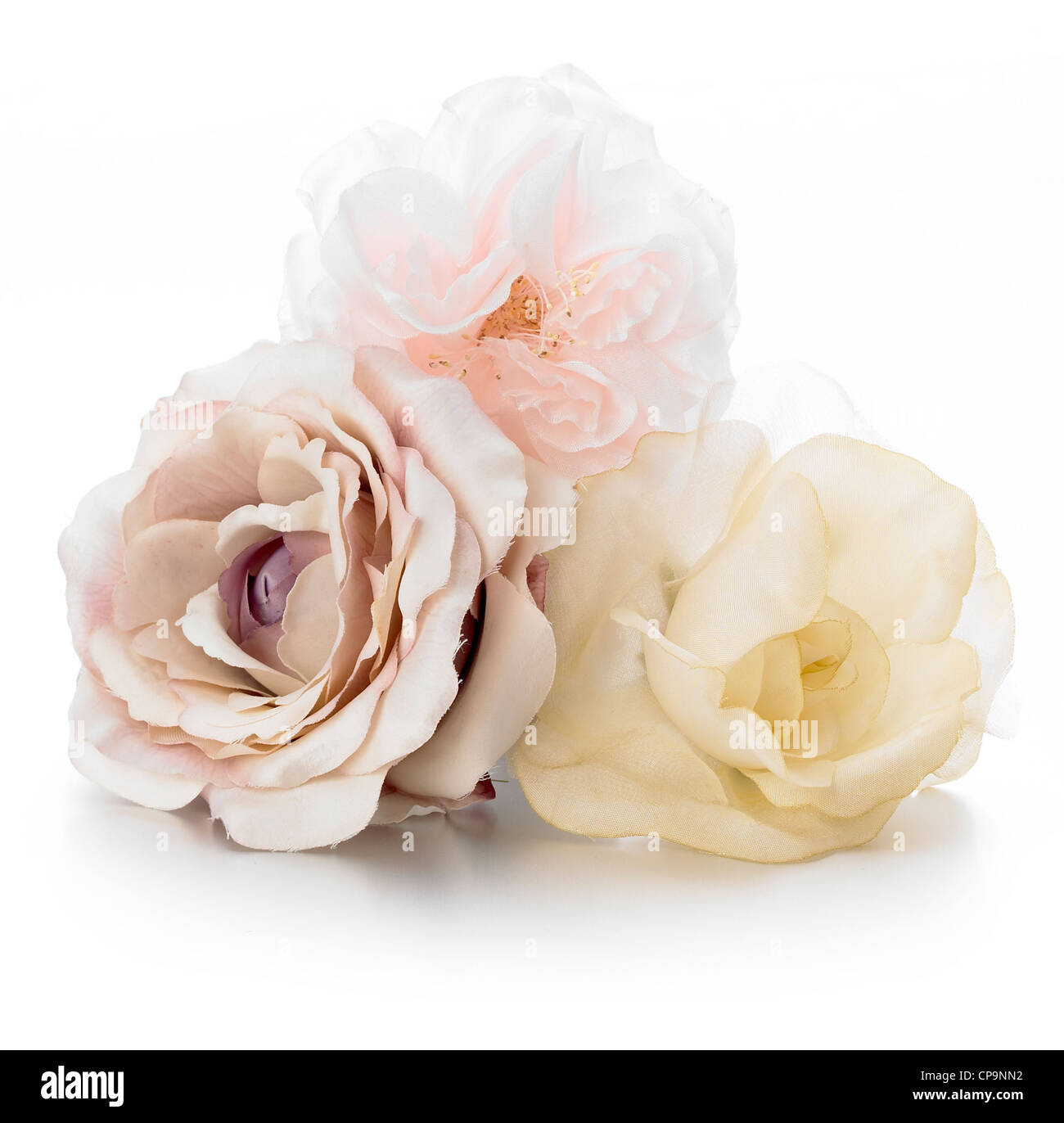 Tessuto fiore rosa decor alla moda Foto Stock