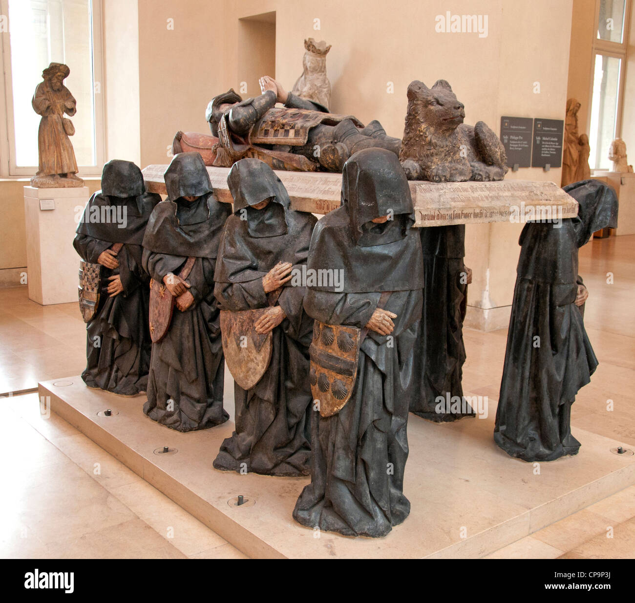Tomba di Philippe Pot, Gran Seneschal di Borgogna, scolpita da Antoine le Moiturier 1477-1483 Museo del Louvre a Parigi, Francia. Foto Stock