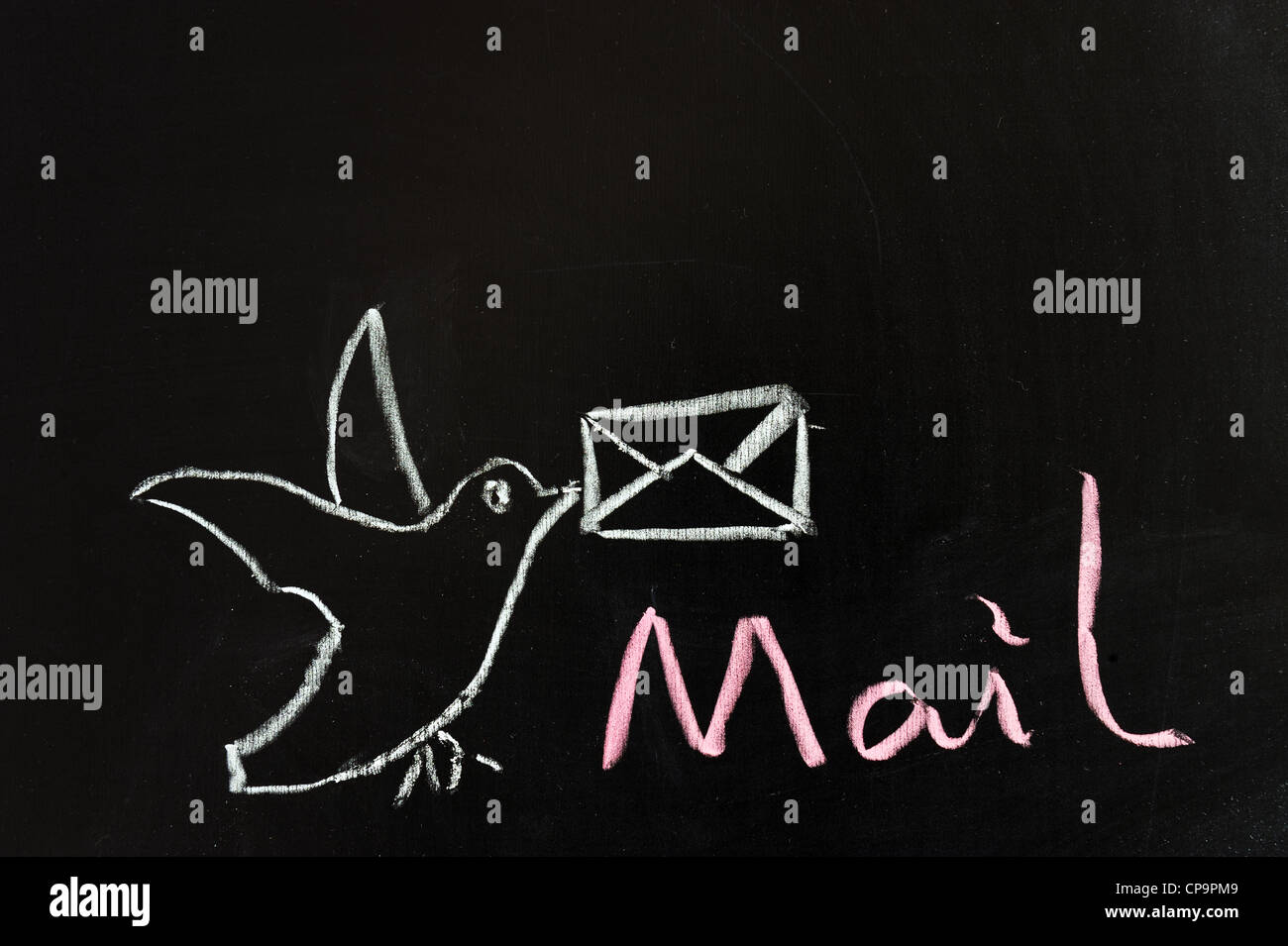 Chalk disegno - nozione di servizio di posta elettronica Foto Stock