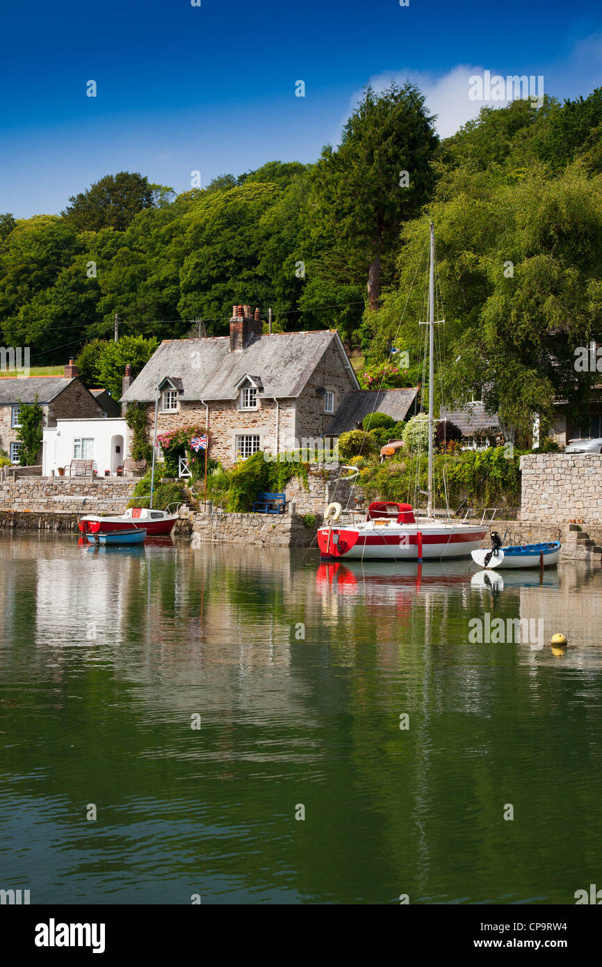 Porto (Porth) Navas sul fiume Helford Cornwall Inghilterra REGNO UNITO Foto Stock