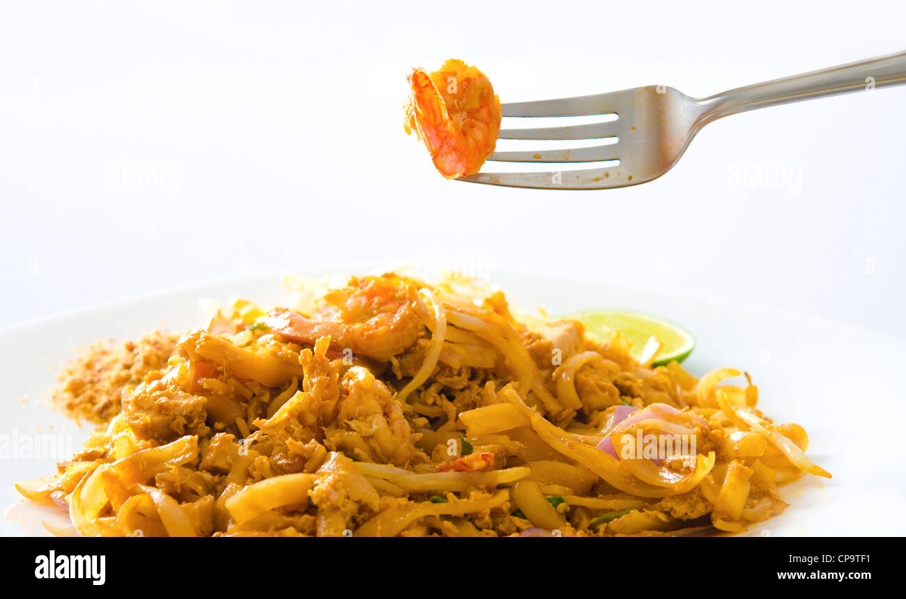 Famoso cibo tailandese, pad thai Foto Stock