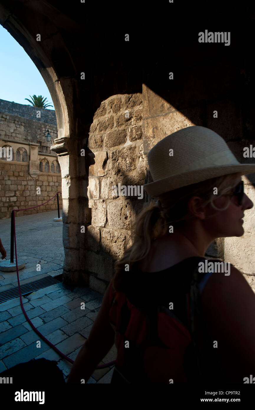 Accesso a pila gate , Città Vecchia di Dubrovnik. La Croazia. Foto Stock