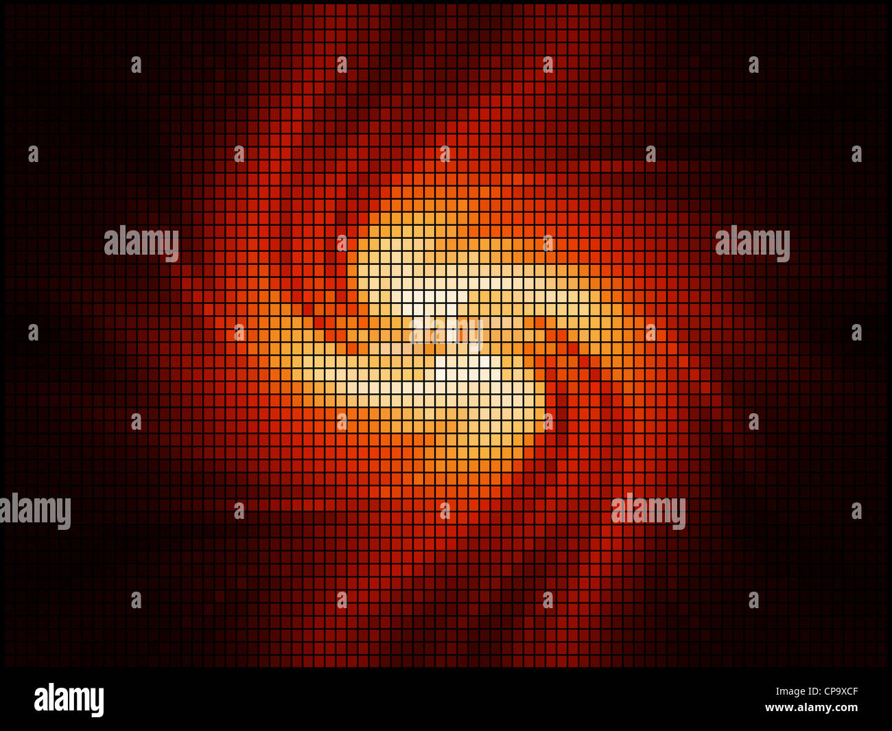 Abstract baclground mosaico con un tema di Fiery Foto Stock