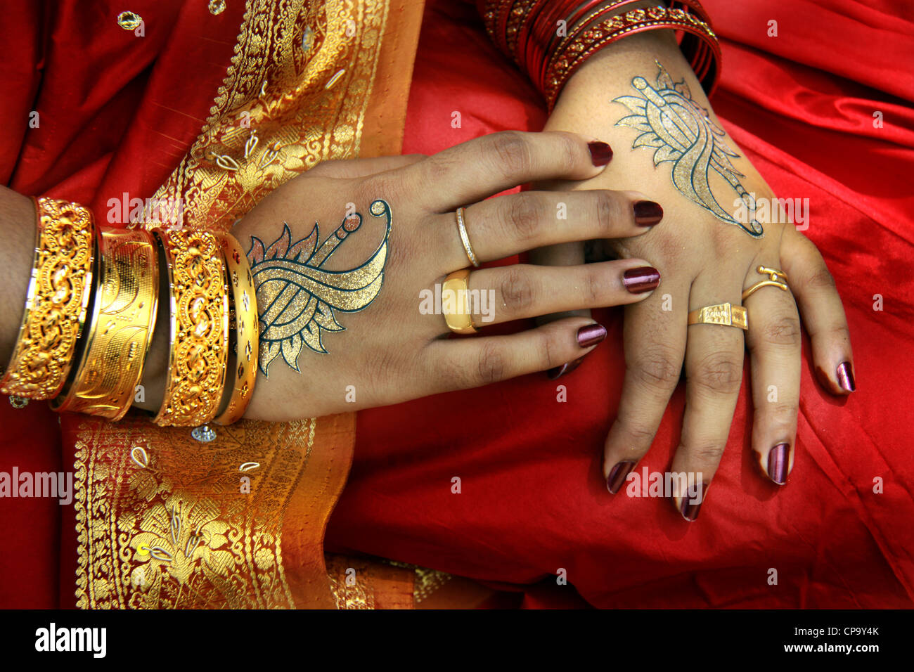 Matrimonio indiano Foto Stock