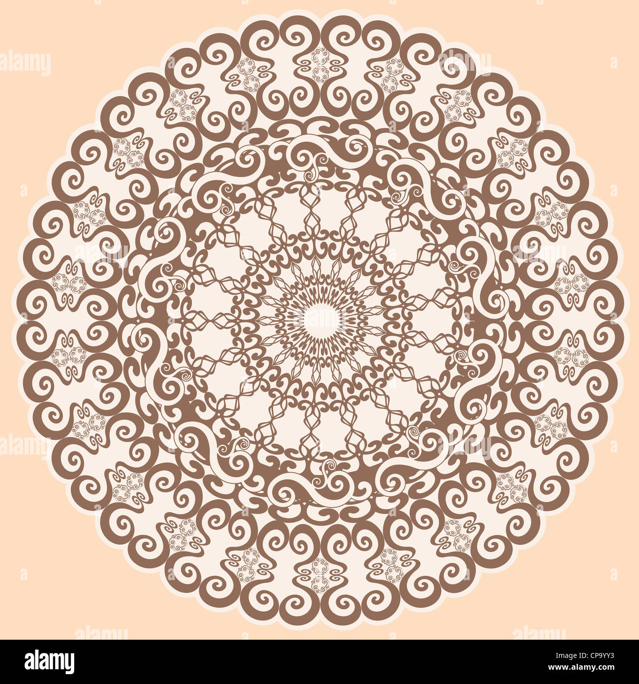 Dettaglio decorativo circolare la configurazione di sfondo Foto Stock