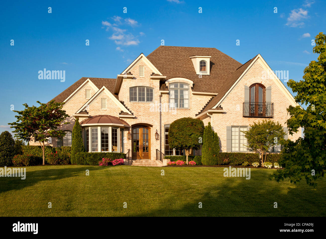 Tipico stile meridionale casa di mattoni vicino a Nashville Tennessee, USA Foto Stock