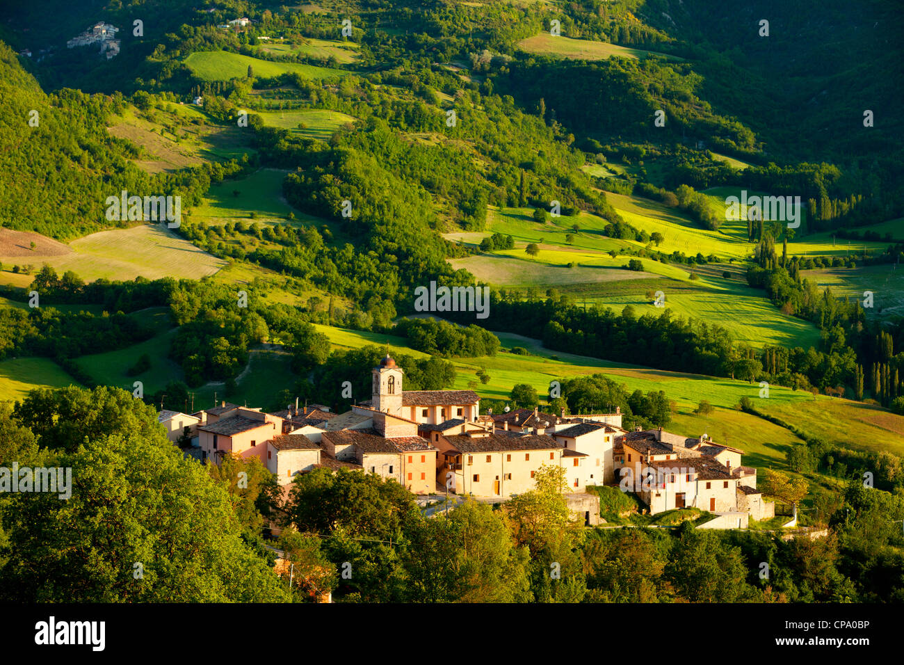 Il borgo medievale di Castelvecchio in Valnerina Umbria Italia Foto Stock