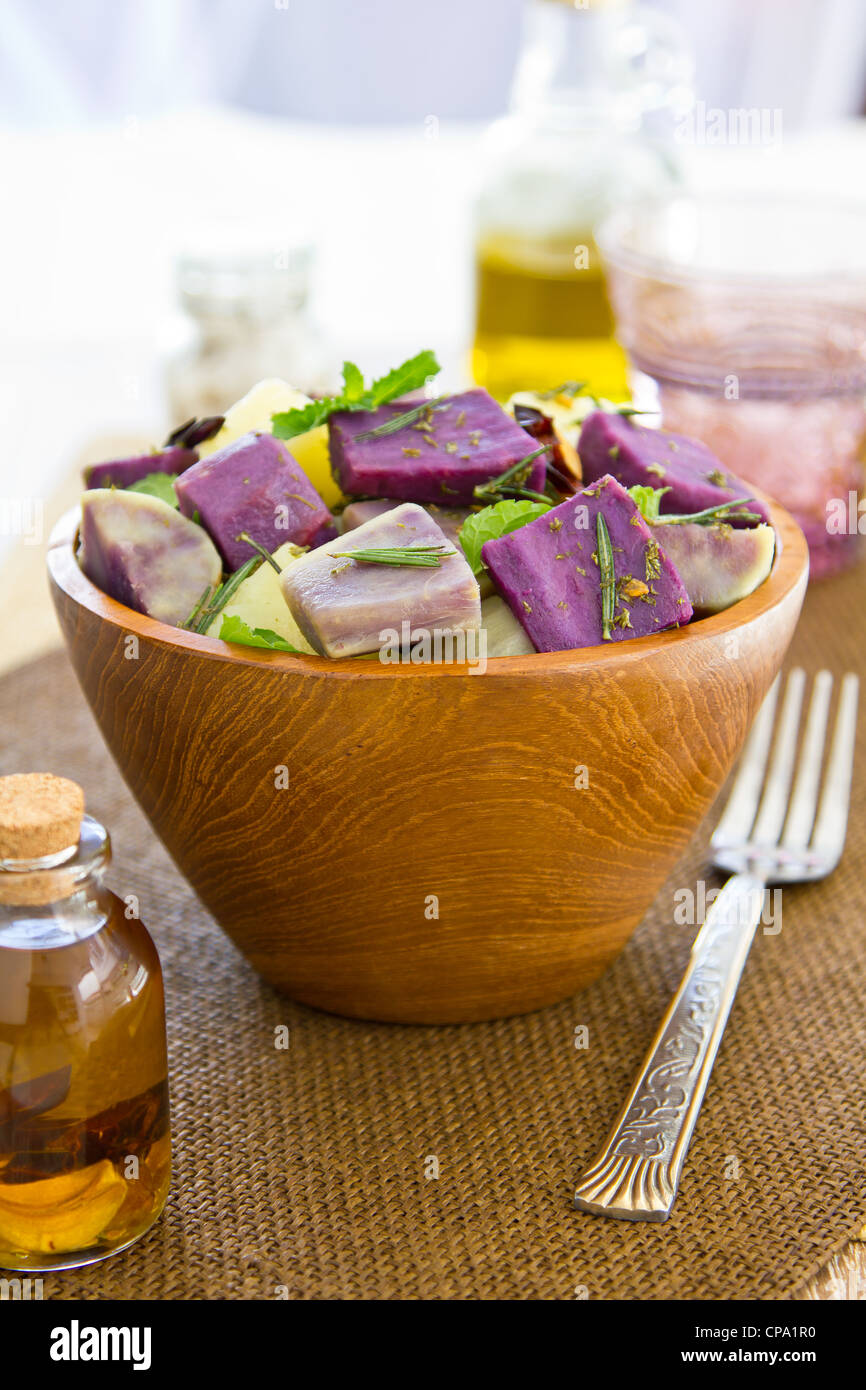 Patate e insalata di filato Foto Stock