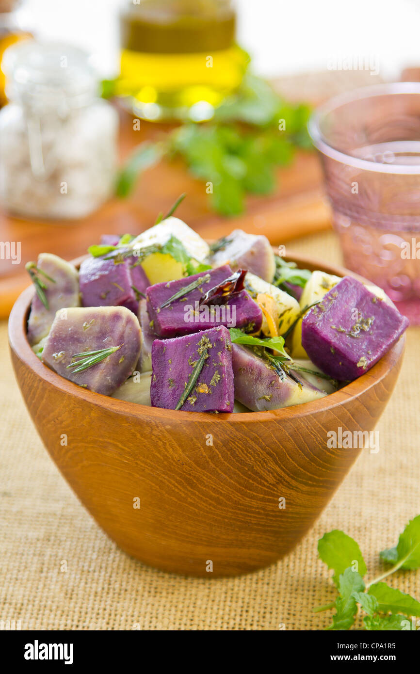 Patate e insalata di filato Foto Stock