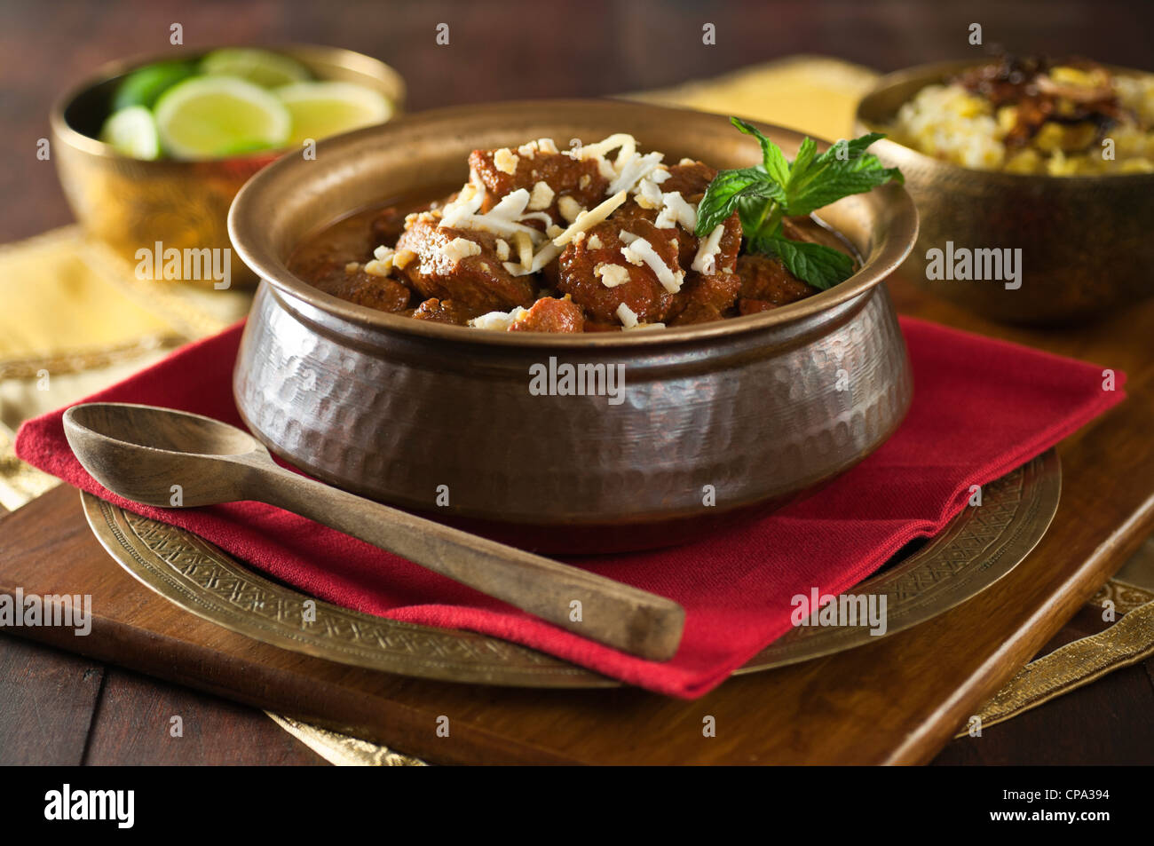 Hyderabadi pollo al curry indiane Foto Stock