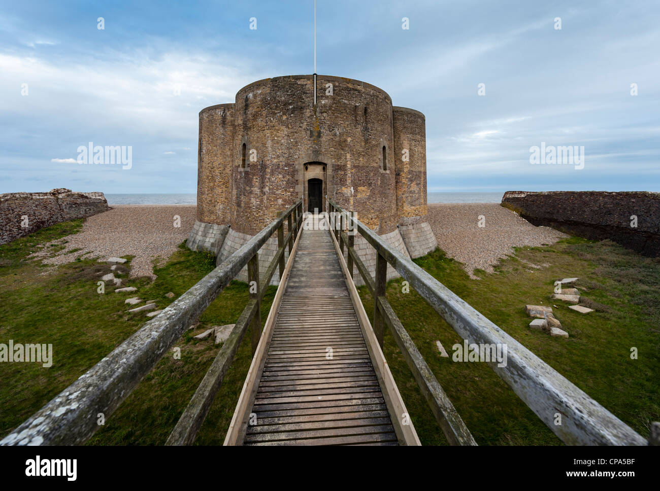 Il martello tower sulla costa a Aldeburgh Suffolk REGNO UNITO Foto Stock