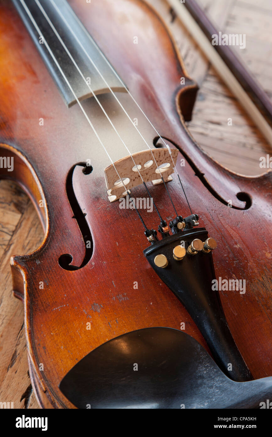 Violino di proprietà di Yvonne Casey Foto Stock