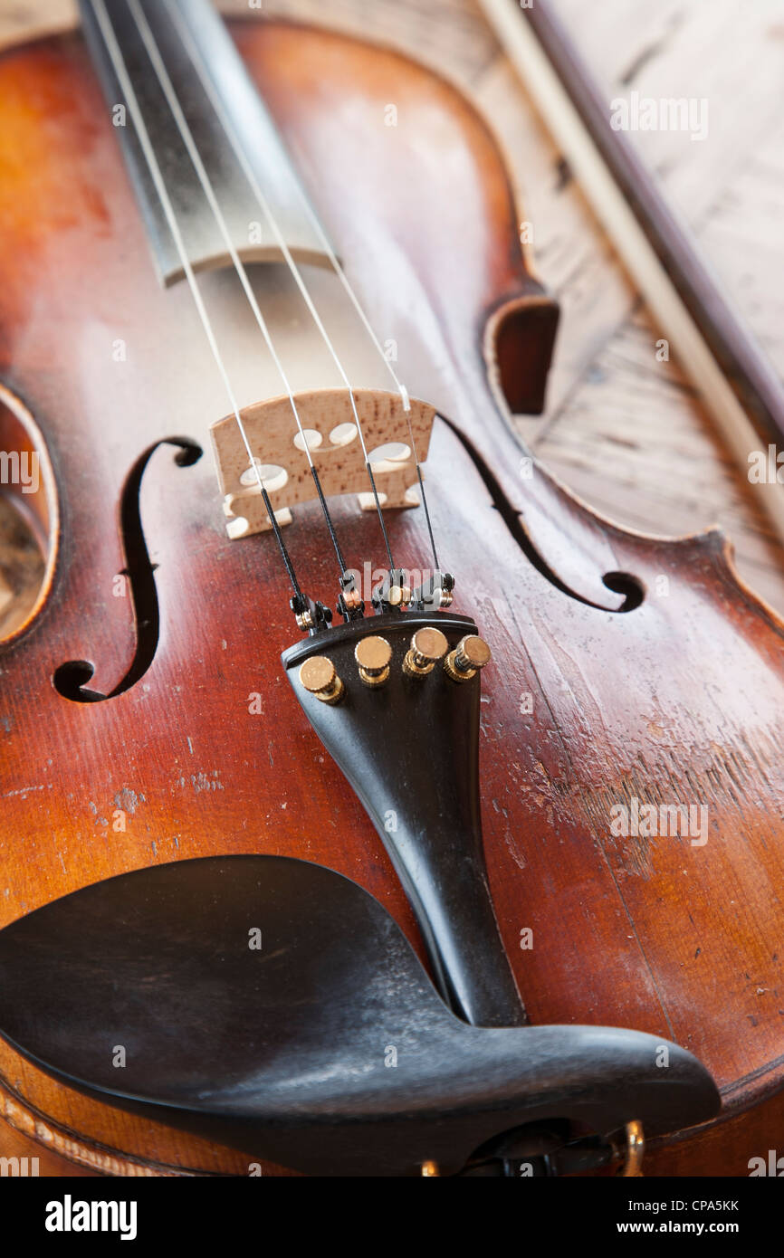Violino di proprietà di Yvonne Casey Foto Stock