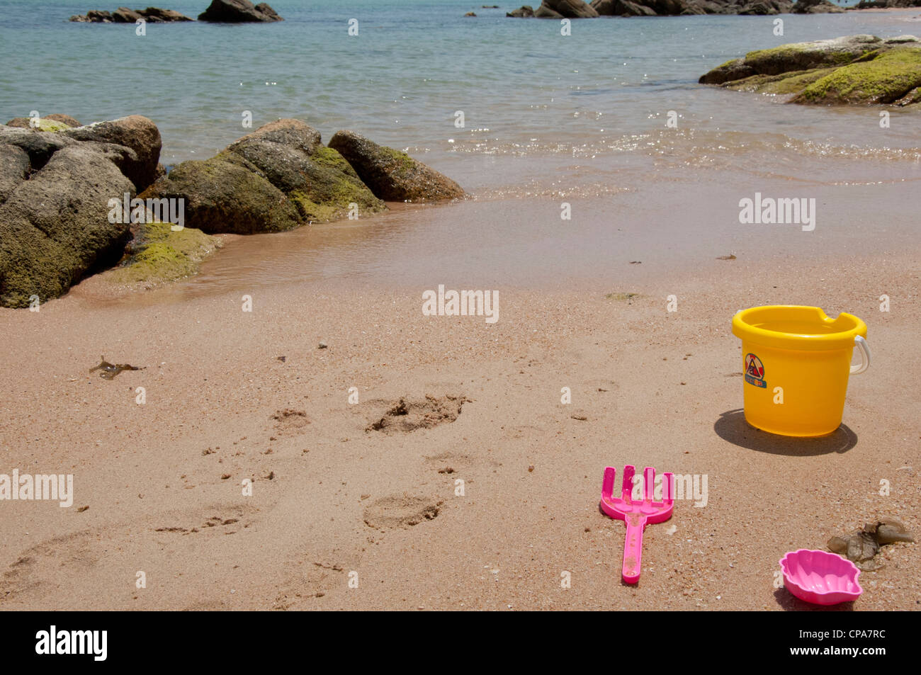 Thailandia, isola di Ko Samui (aka Koh samui), la spiaggia di Chaweng. La spiaggia dei bambini giocattoli. Foto Stock