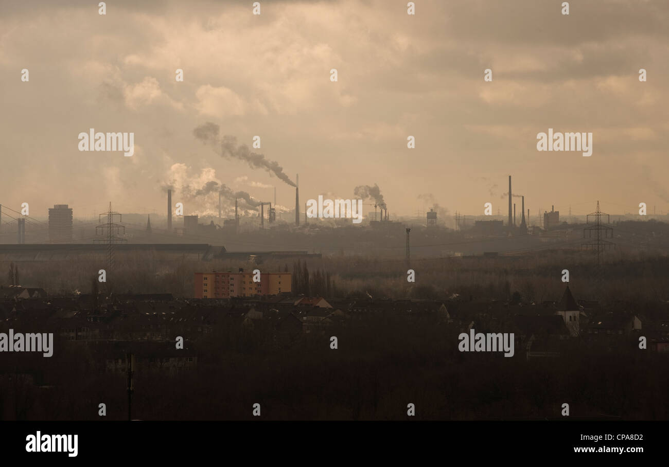 Paesaggio industriale di Duisburg, Germania Foto Stock