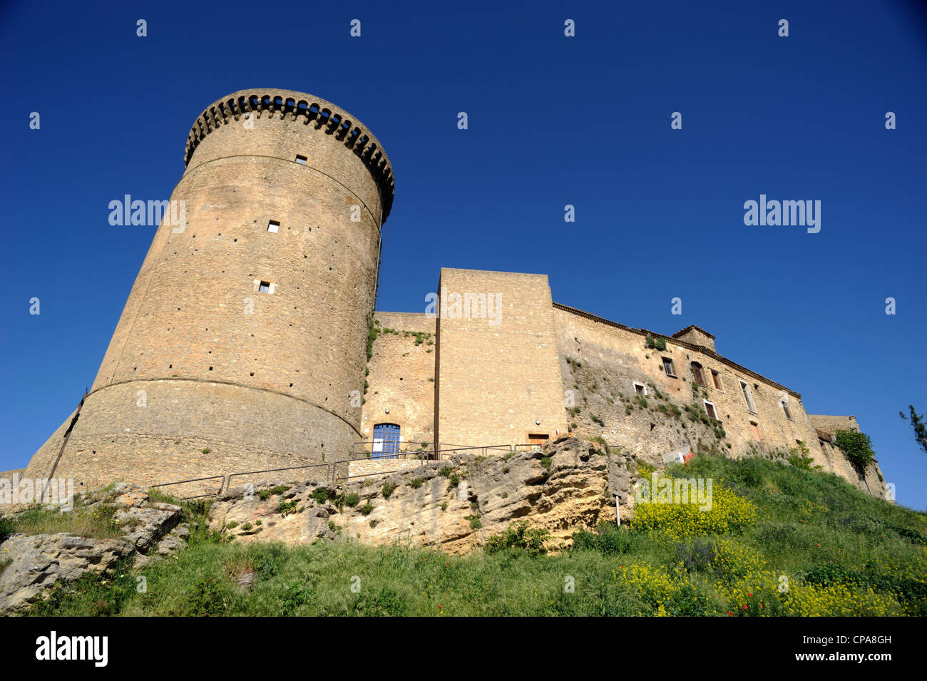Italia, Basilicata, Tricarico, torre normanna e convento di Santa chiara Foto Stock