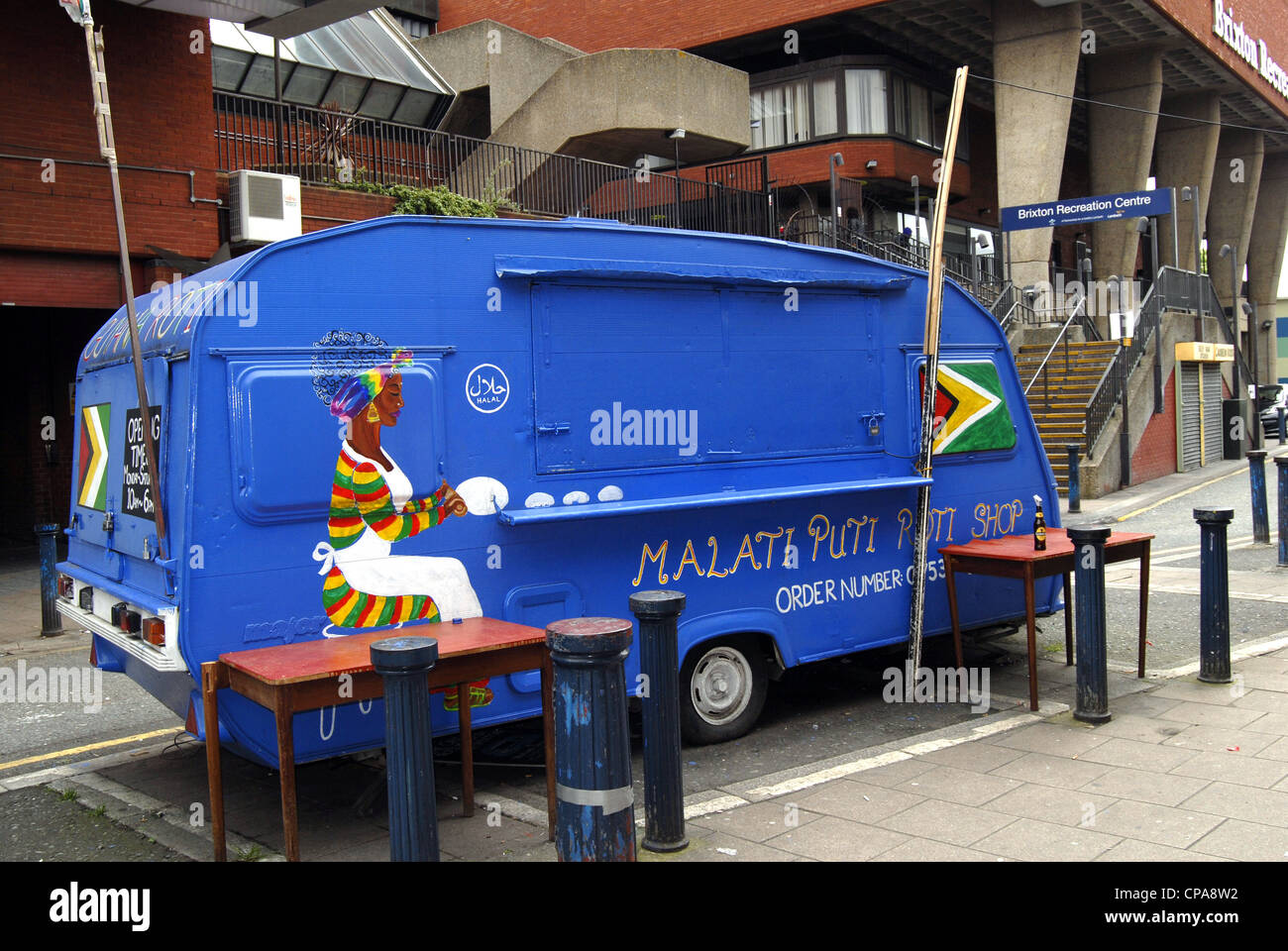 Southafrican Food Wagon a Brixton, Londra, Regno Unito Foto Stock