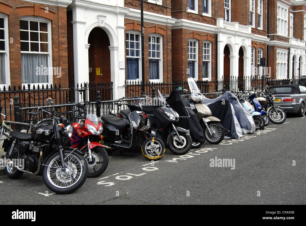 Parcheggio a motore a Londra Foto Stock