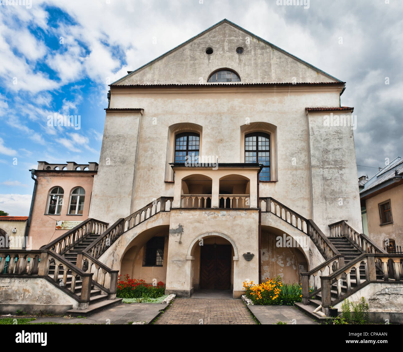 La vecchia Sinagoga Izaaka nel quartiere Kazimierz di Cracovia in Polonia Foto Stock