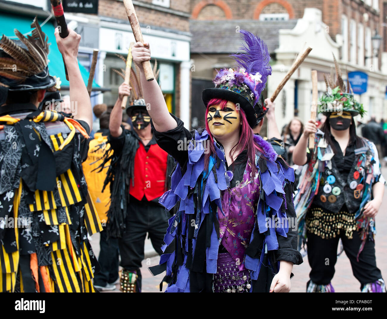 Morris balli presso il Festival spazia in Rochester Kent Foto Stock