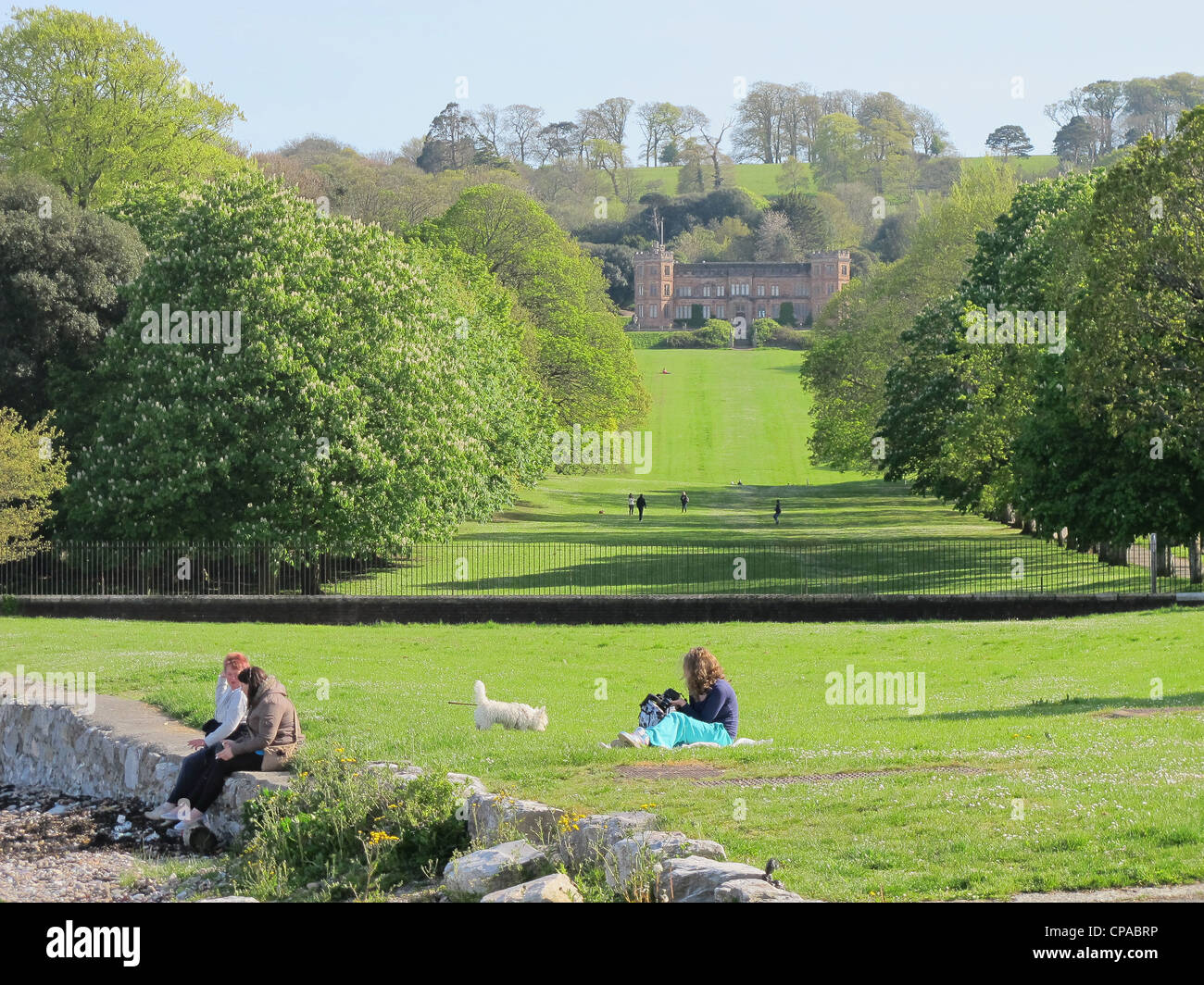 Mount Edgecumbe House e Parco Cornovaglia Foto Stock