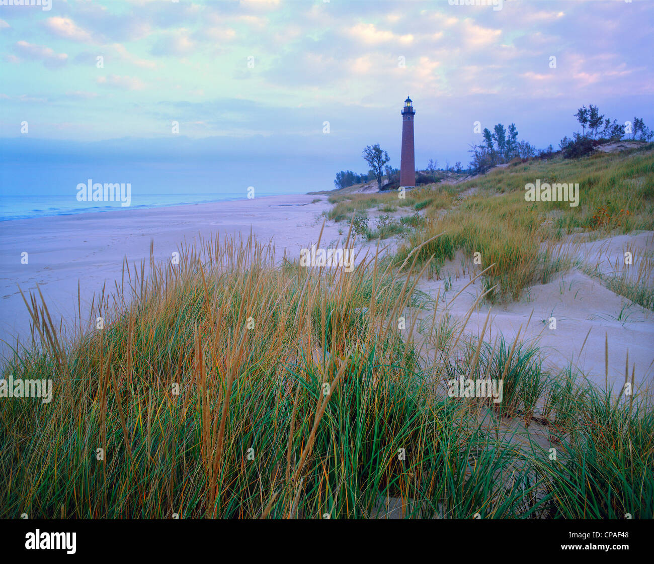 Foto di grand haven South Pier luce, il lago michigan,grand haven michigan, Stati Uniti d'America Foto Stock