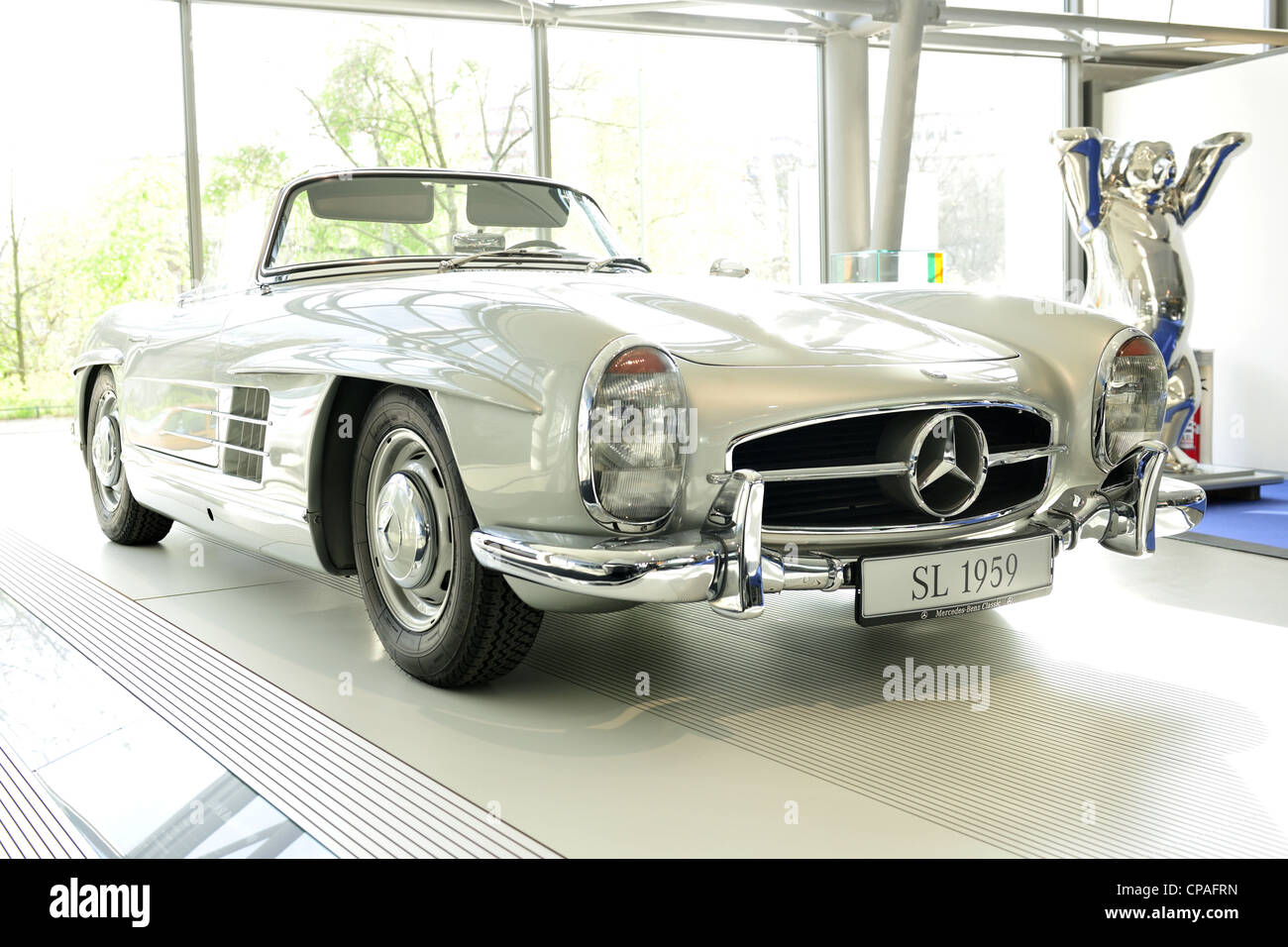 Auto, vintage, cabrio, Classic, Mercedes-Benz SLK, vecchio timer, Mercedes SLK, motore, foto Kazimierz Jurewicz, Foto Stock