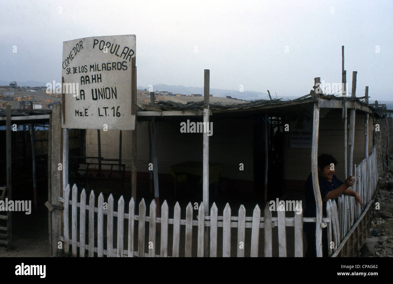 Il Perù, Lima, baraccopoli Foto Stock