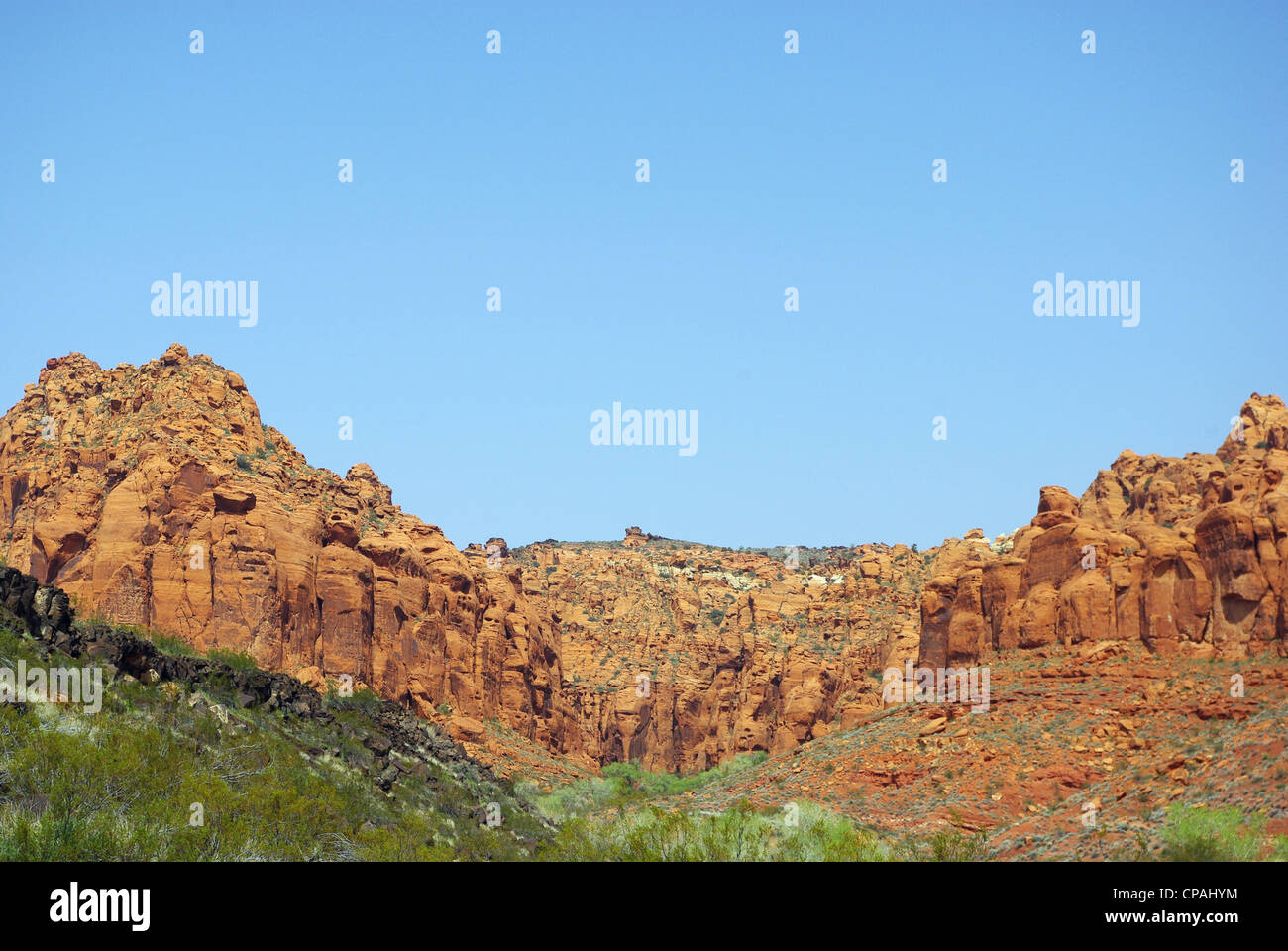 Incredibile Snow Canyon, Utah Foto Stock