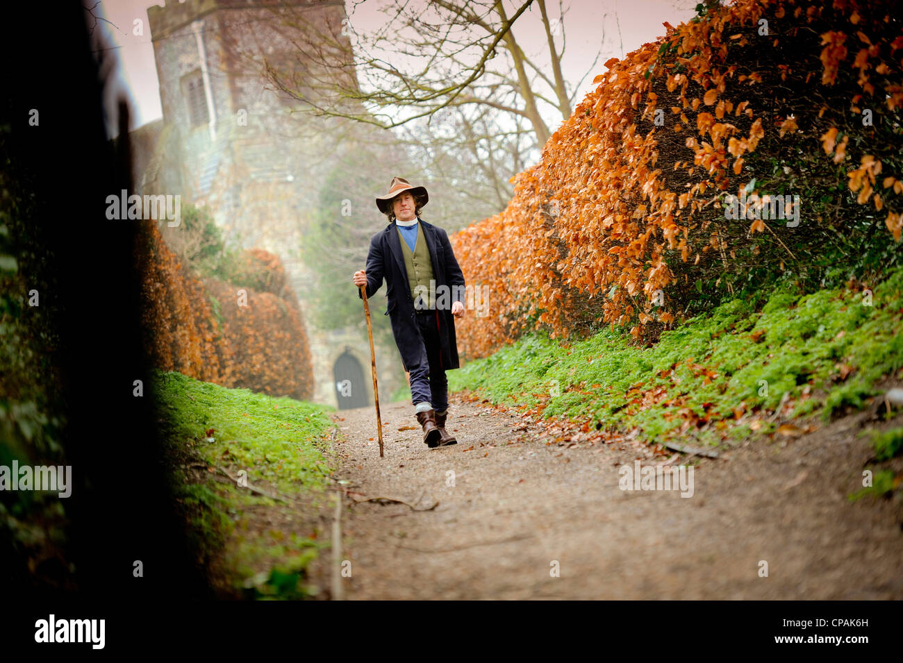 Rev Peter Owen Jones nella sua parrocchia di Firle con la diocesi di Chichester in East Sussex, Regno Unito. Foto Stock