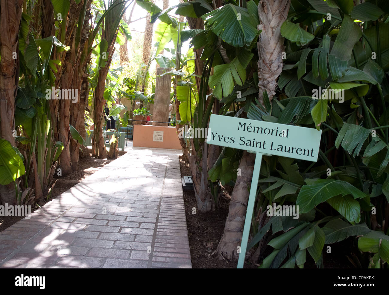 Yves Saint Laurent memorial all'interno del Giardino Majorelle un giardino botanico Marrakech marocco Foto Stock