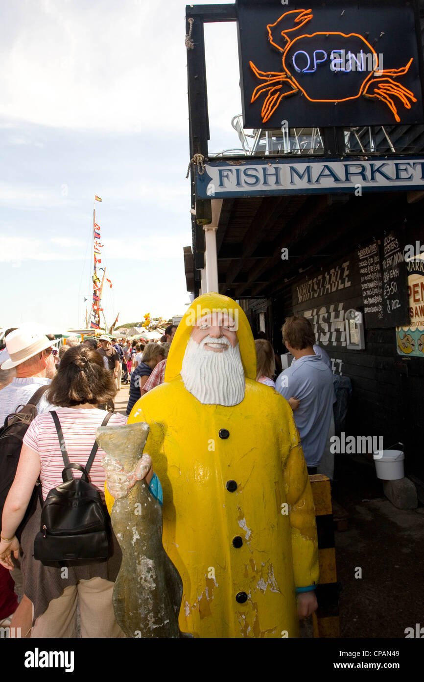 Whitstable, Porto, pesce, mercato, Kent, Inghilterra, Regno Unito, turismo Foto Stock