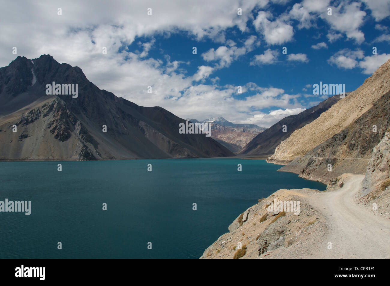 El Yeso serbatoio Cajon del Maipo Cile Foto Stock