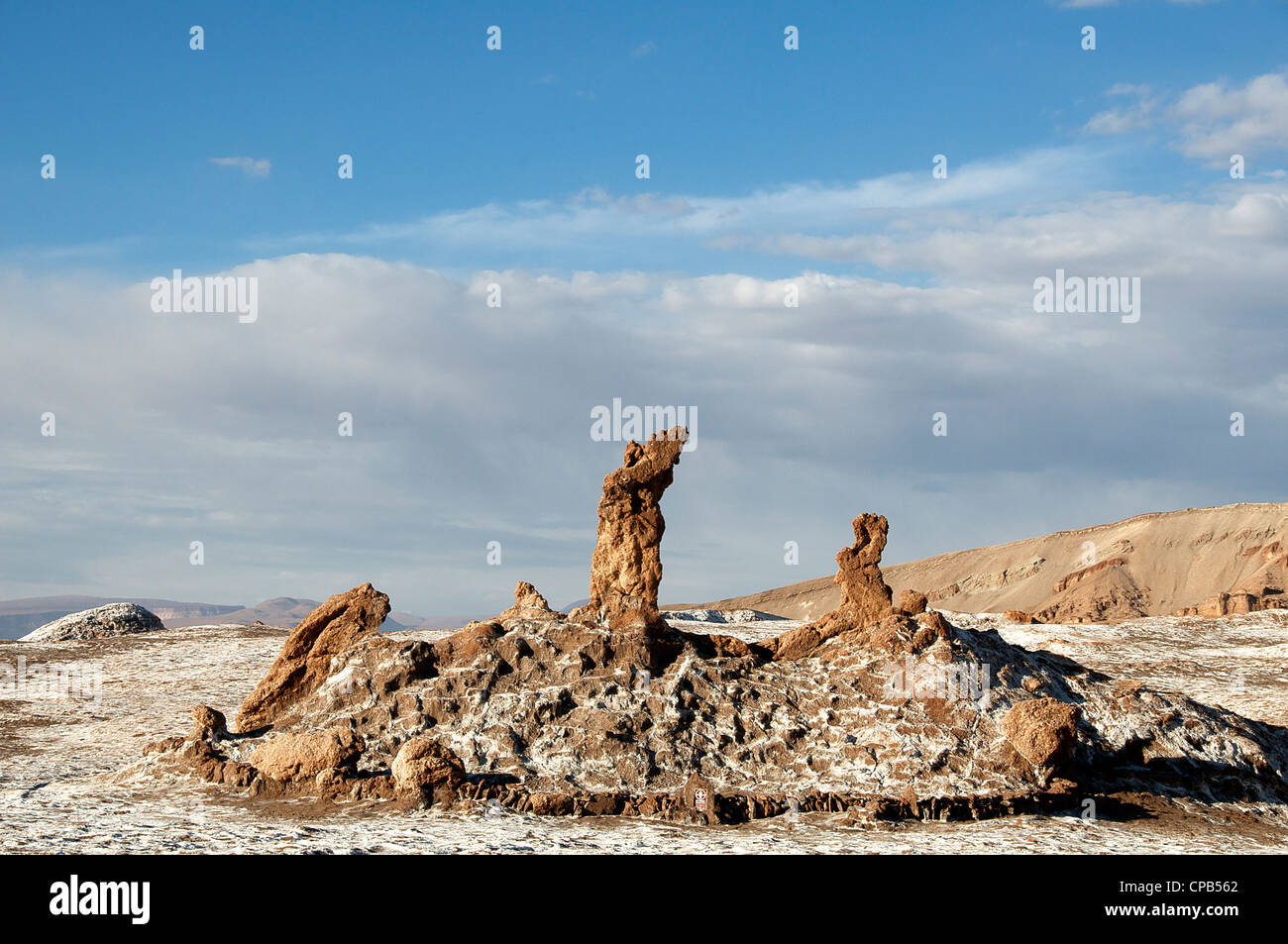 Tres Marias Valle de Luna de San Pedro de Atacama, Cile Foto Stock
