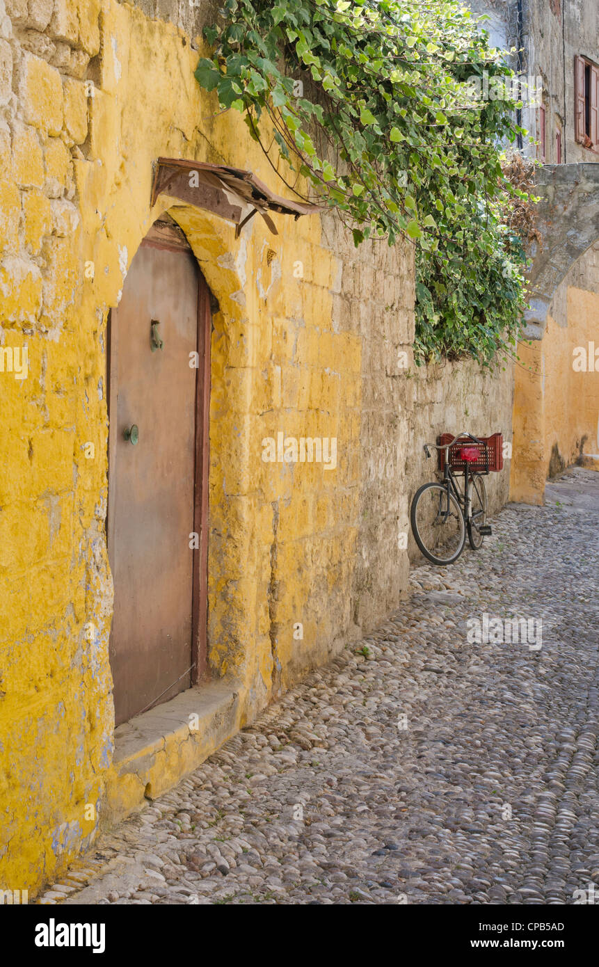 Rodi Città Vecchia dettaglio, l' Isola di Rodi, Grecia Foto Stock