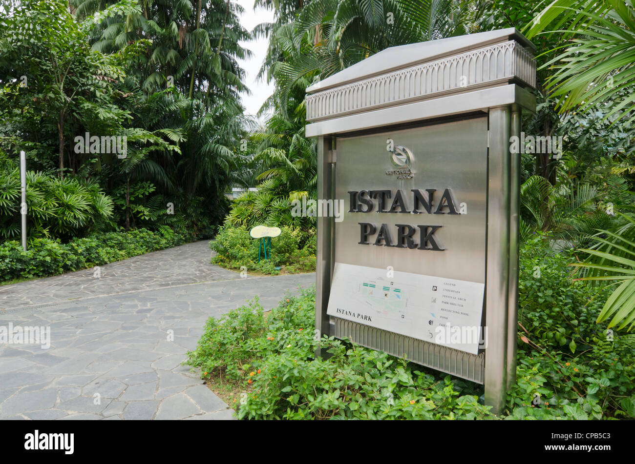 Istana Park segno Singapore Foto Stock