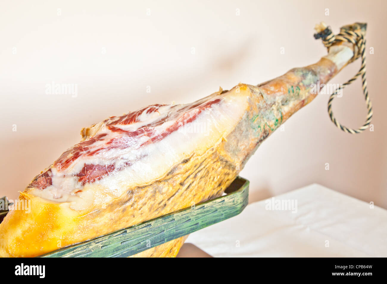 Jamón Ibérico; prosciutto iberico, chiamato anche Pata Negra, la maggior parte di prosciutto espensive nel mondo Foto Stock