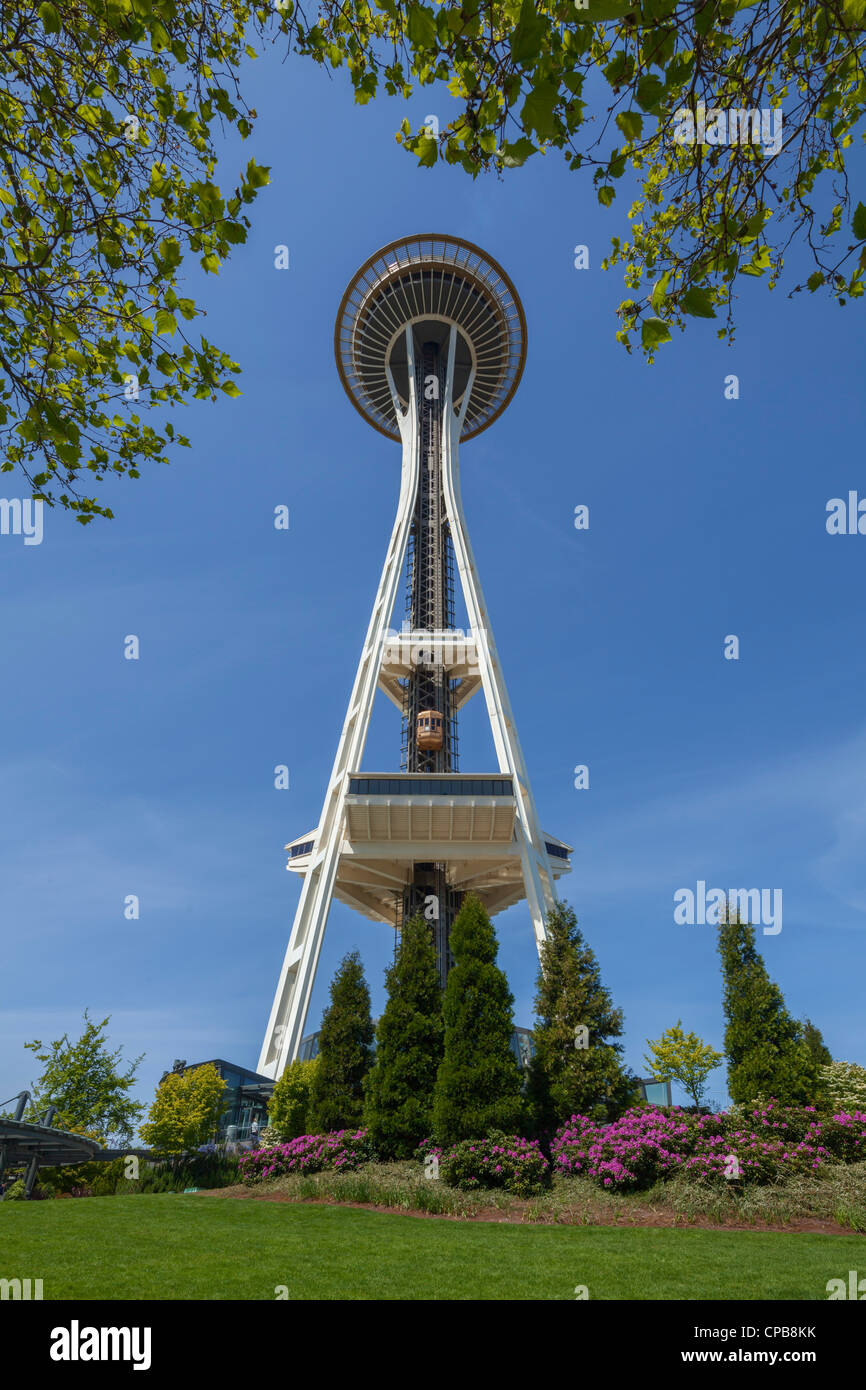 Lo Space Needle Seattle Center Foto Stock