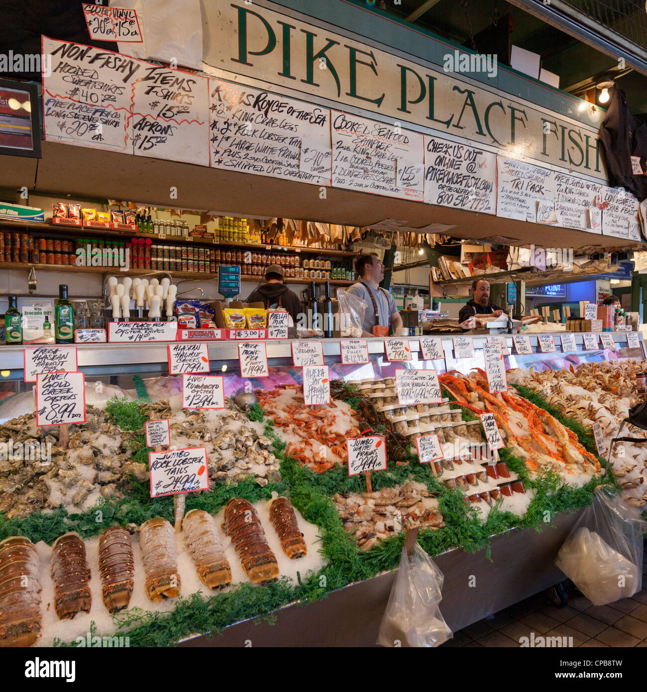 Il Pike Place pubblico Fish Farmers Market Seattle Foto Stock