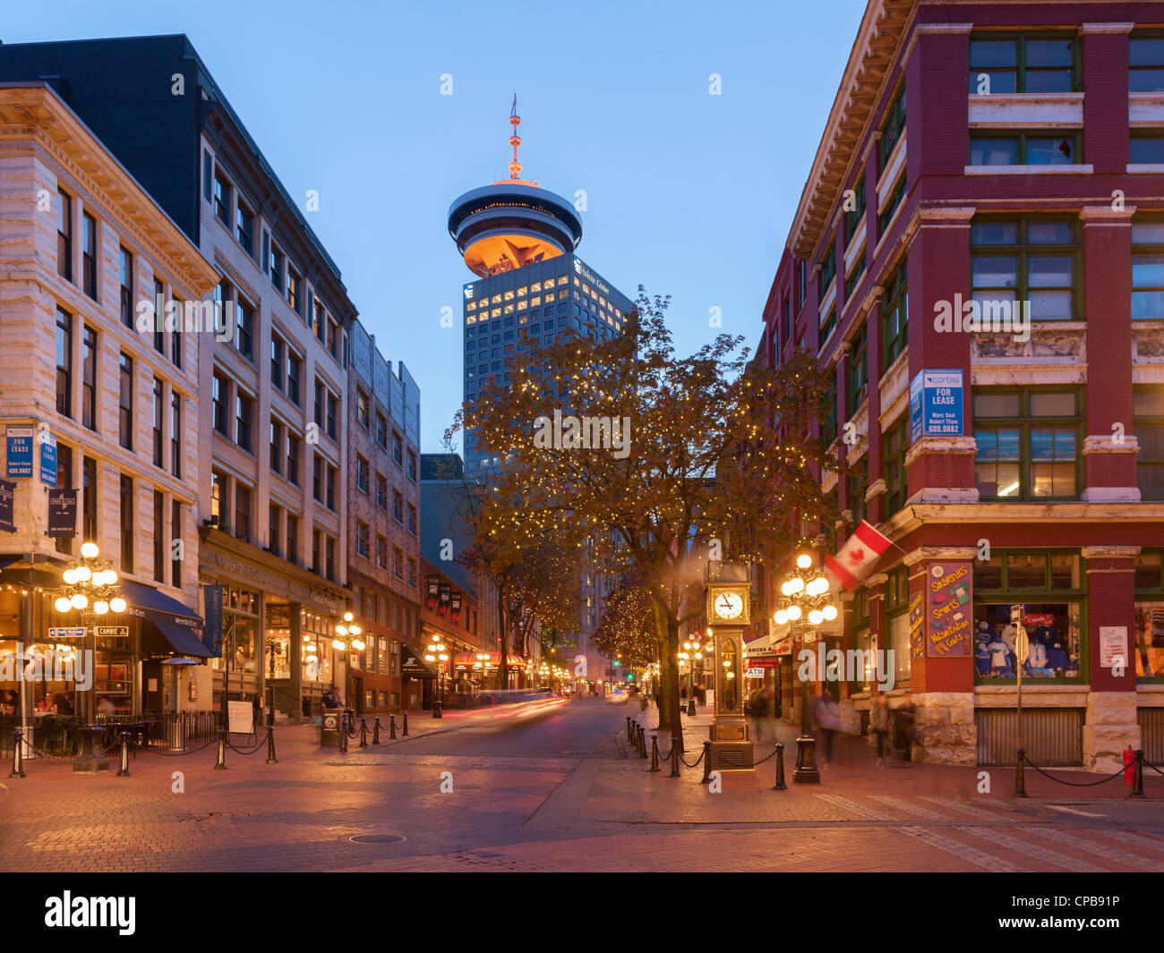 Orologio a vapore, Gastown, Vancouver Foto Stock