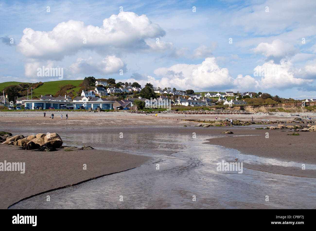 Criccieth situato in Eifionydd su Cardigan Bay shore della penisola di Llŷn, Galles Foto Stock