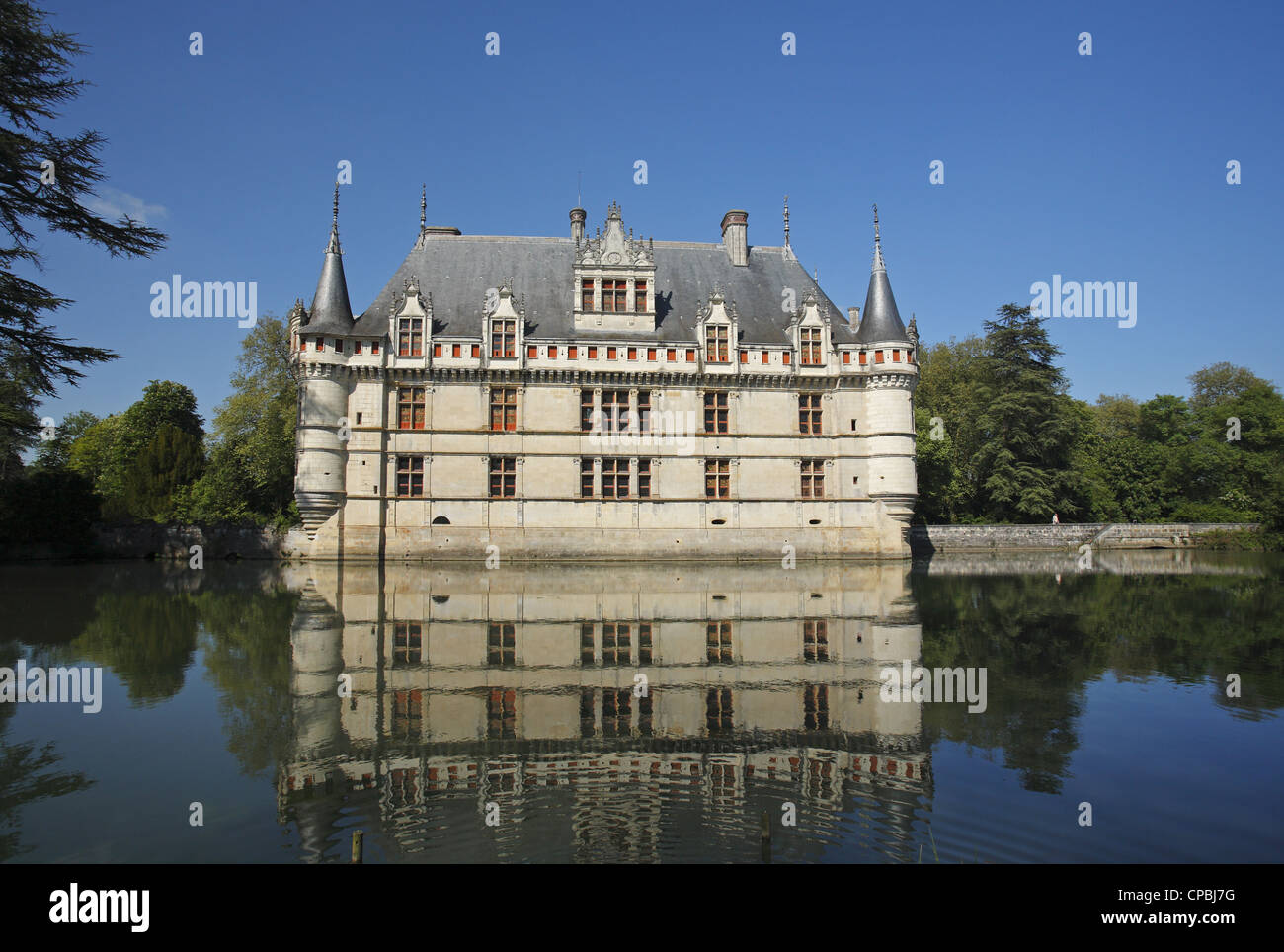 Château de Azay-le-Rideau, Indre-et-Loire, Francia Foto Stock