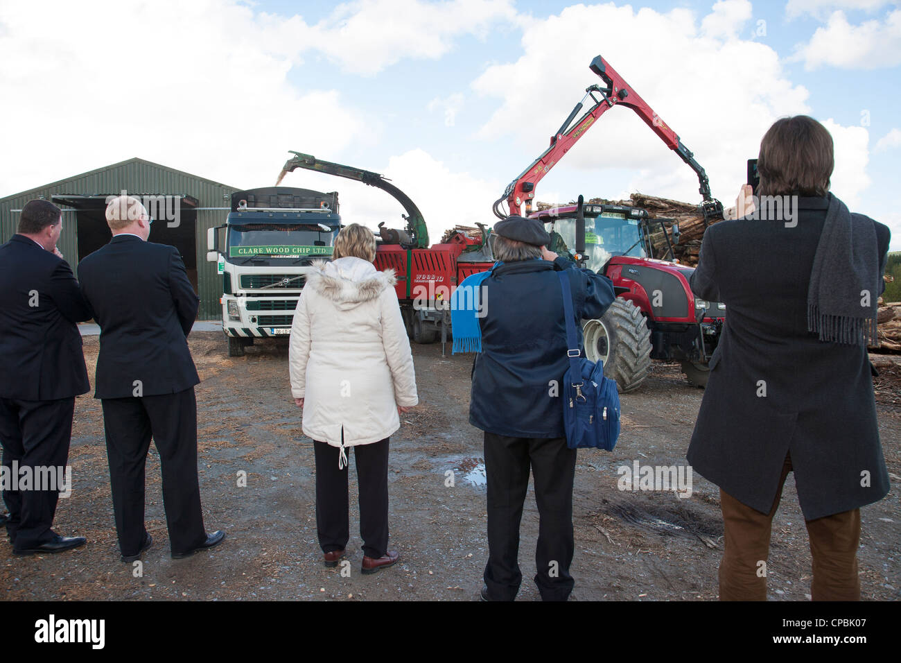 Legno fabbrica di chip, County Clare, Irlanda Foto Stock