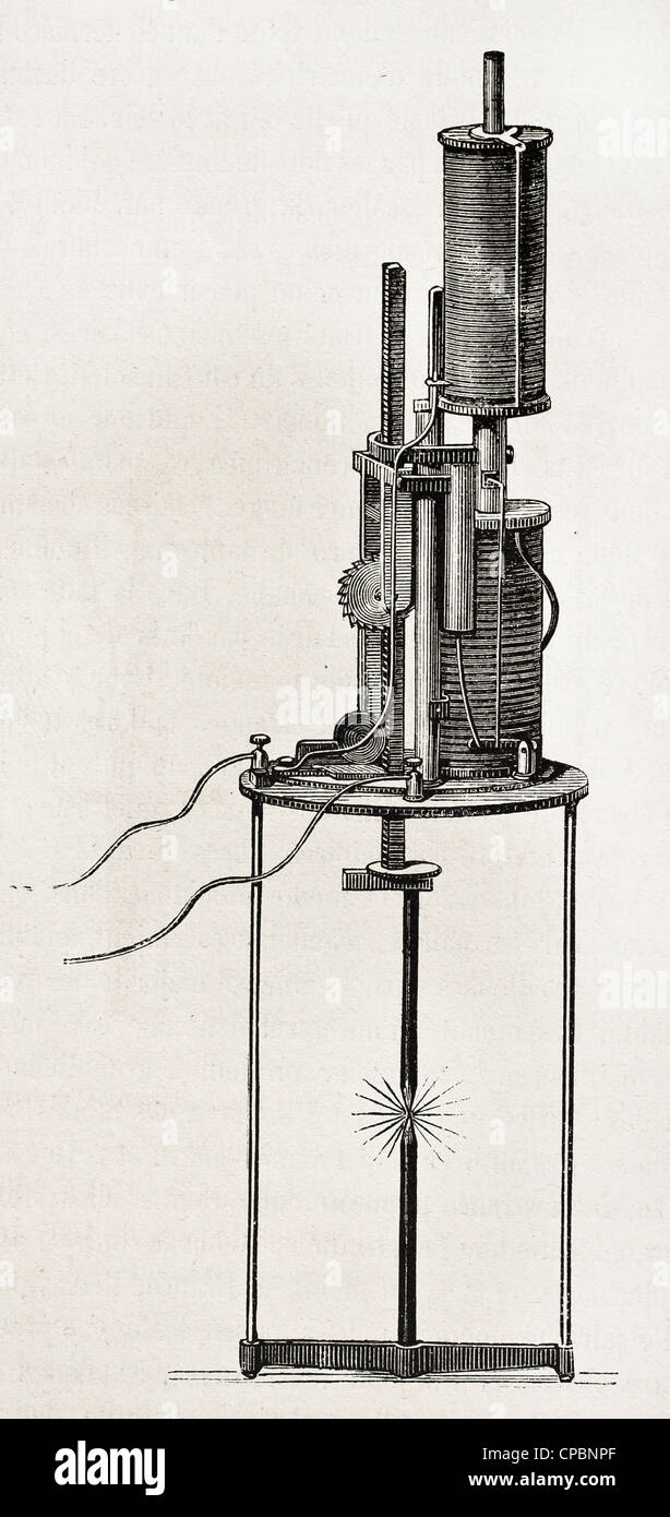 La Siemens differenziale lampada ad arco costruito nel 1878 da Friedrich von Hefner-Alteneck Foto Stock