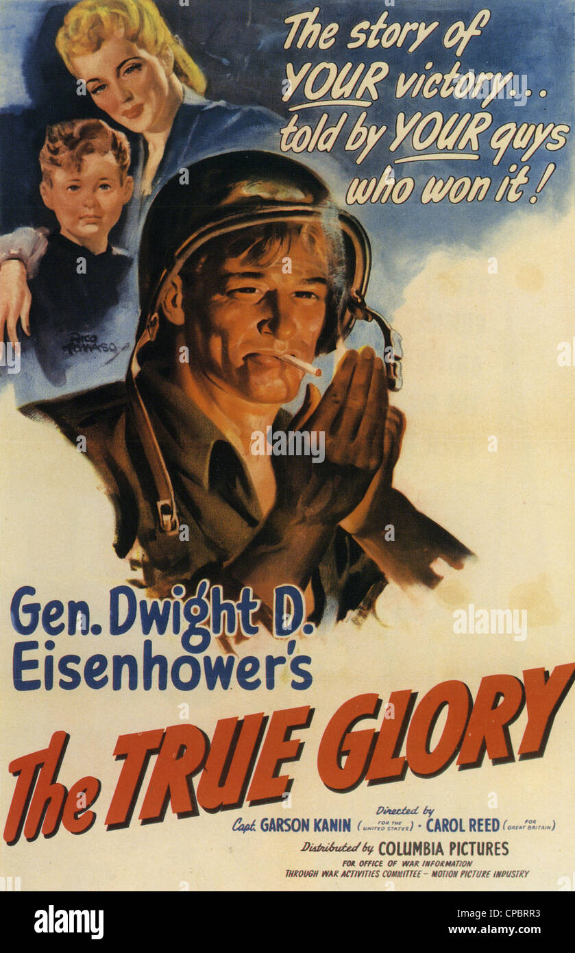 La vera gloria Poster per 1945 Columbia film diretto da Carol Reed Foto Stock